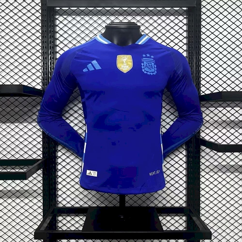 Mens Argentina 2024/25 Away Long Sleeve Jersey Player Version