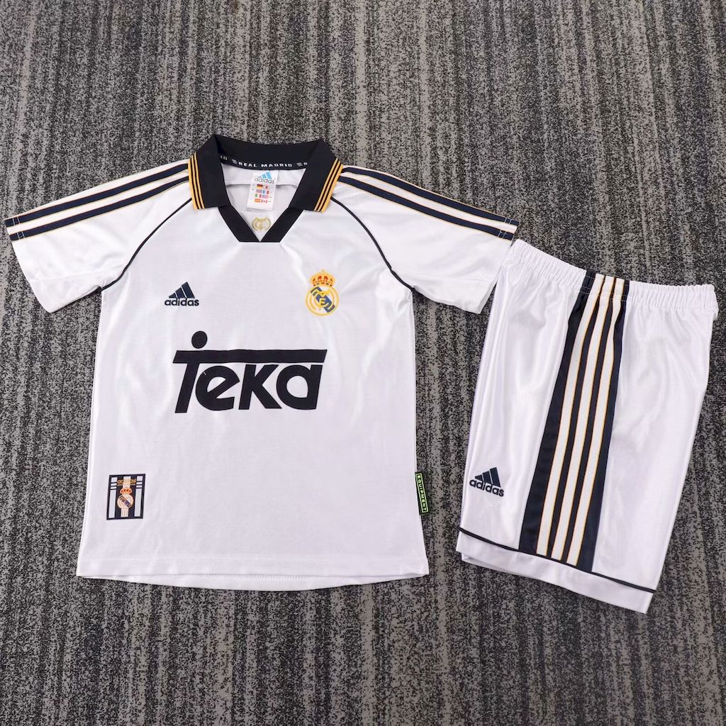 Retro Real Madrid 1998/00 Home Kids Kit