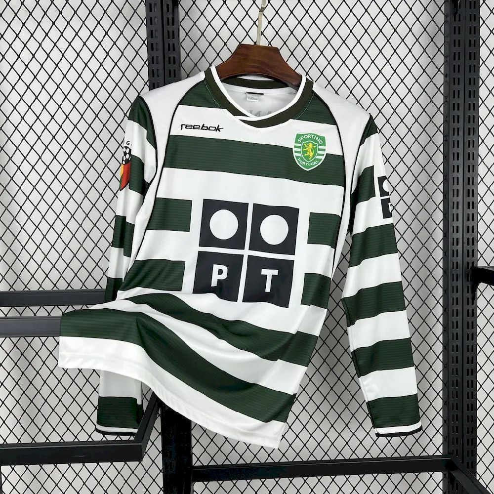 Retro Sporting CP 2001/03 Home Long Sleeve Jersey