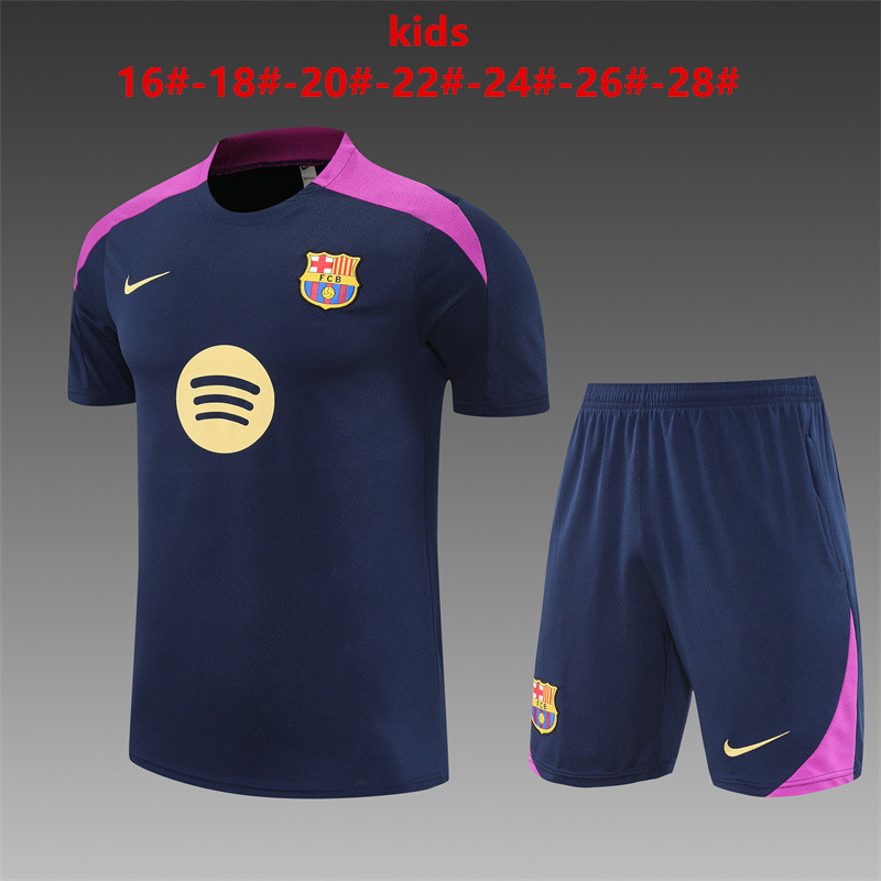 Unisex Barcelona 2024/25 Training Kids Jersey+Short 14001
