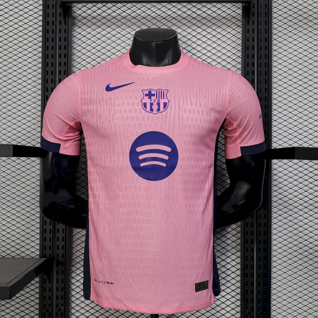 Mens Barcelona 2025/26 Rose Pink Jersey Player Version
