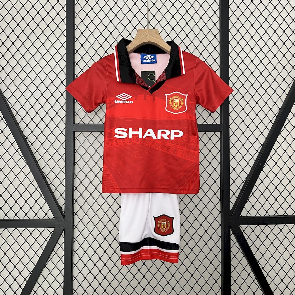 Retro Manchester United 1994/96 Home Kids Kit