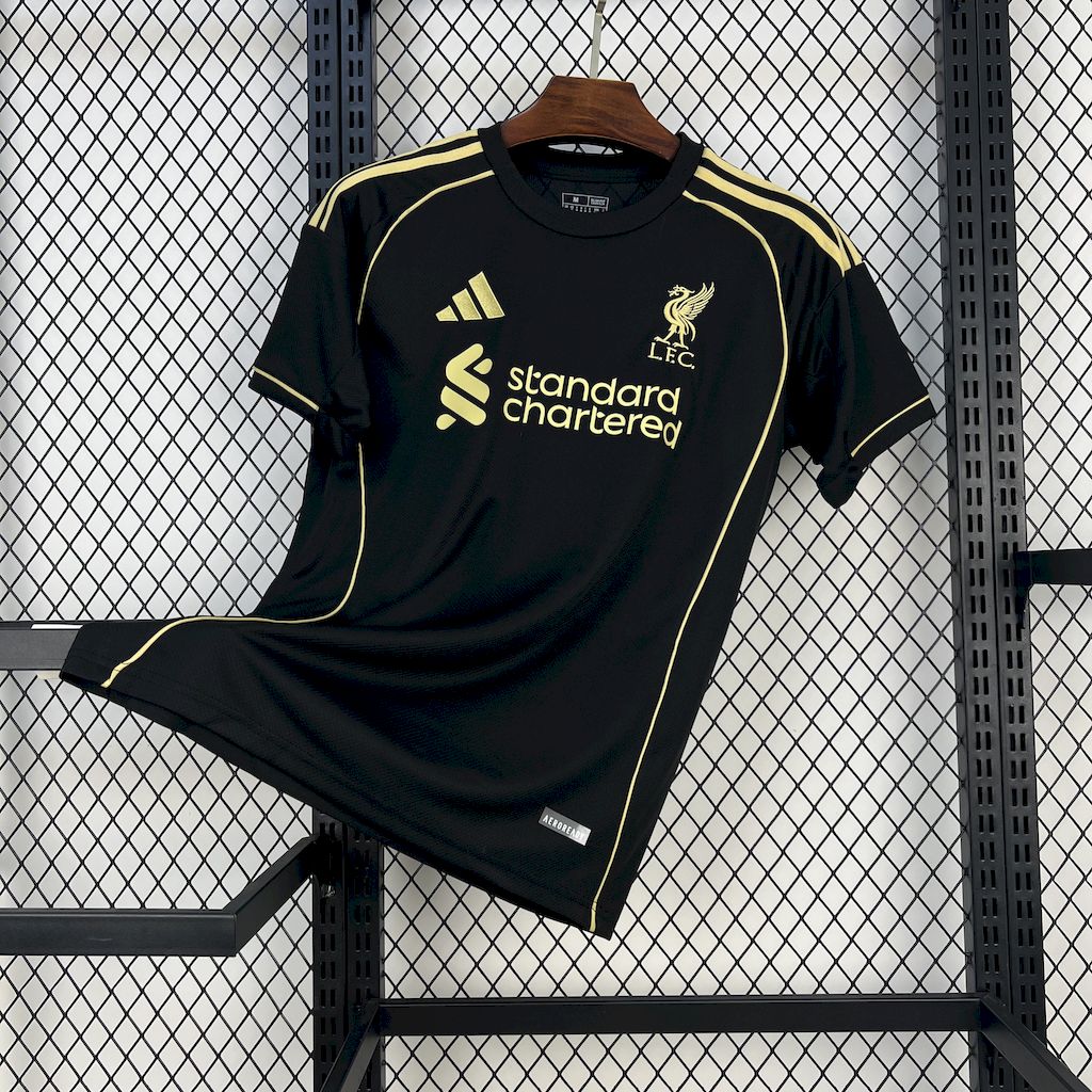 Mens Liverpool 2025/26 Black Gold Edition Jersey