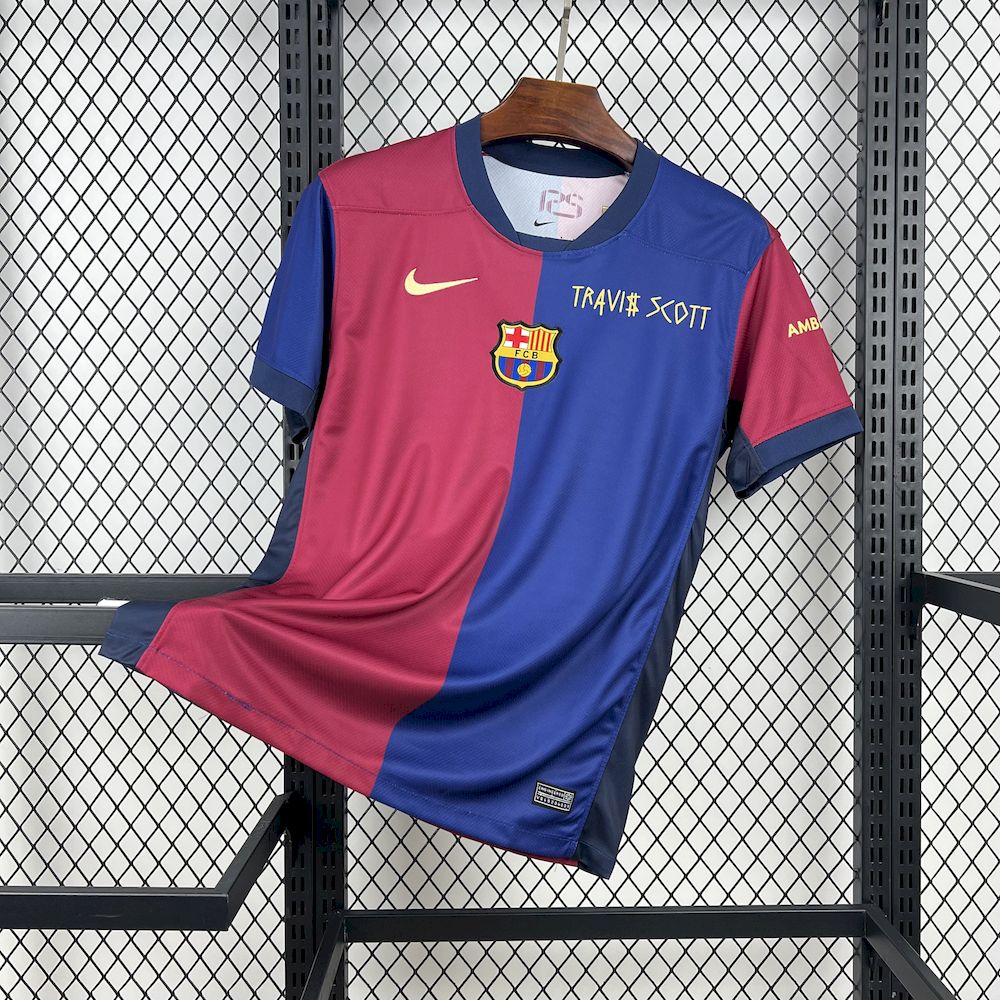 Mens Barcelona 2024/25 Home Travis Scott Jersey