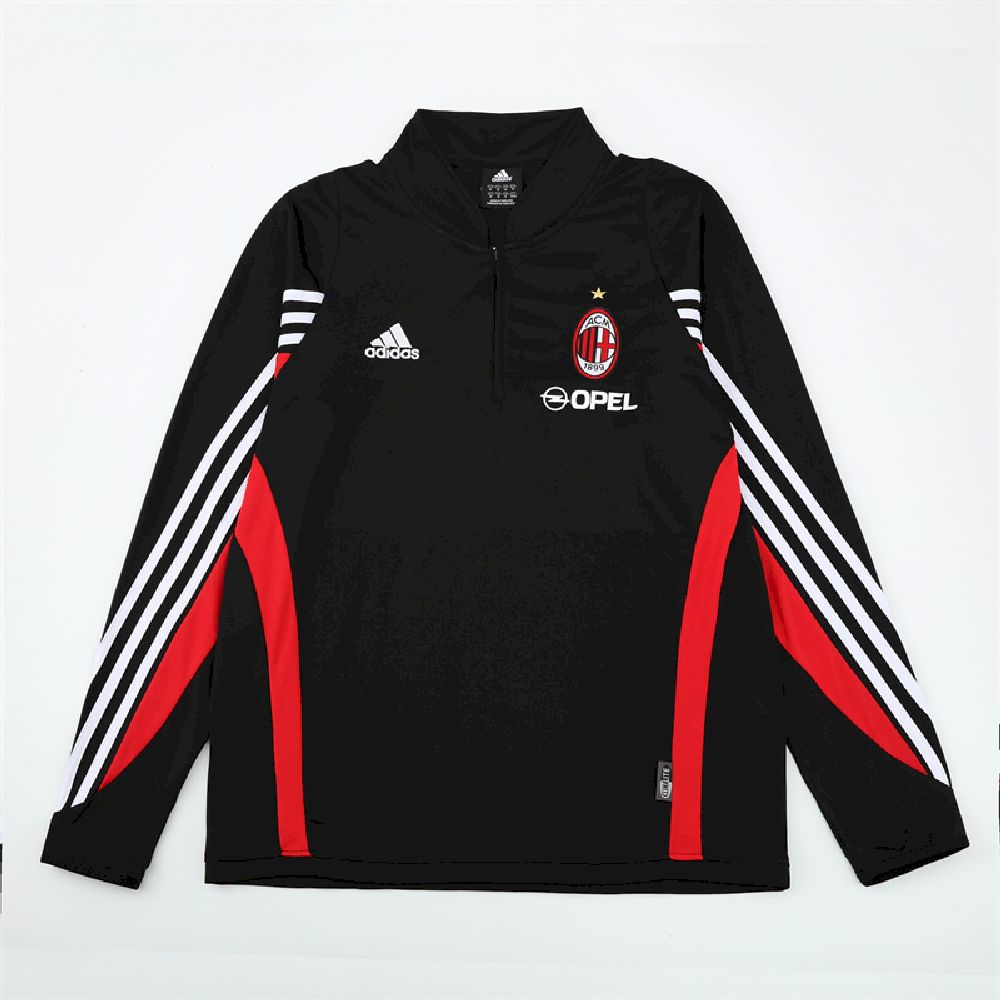 Unisex AC Milan 2003/04 1/4 Zip Sweatshirt Retro Style