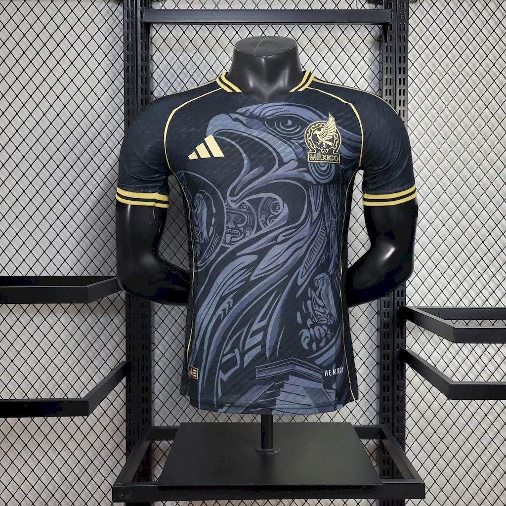 Mens Mexico 2025/26 Black Jersey Player Version